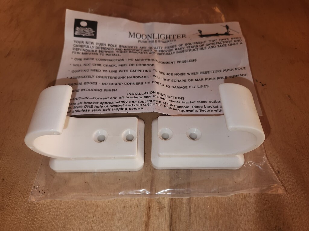 Push pole brackets Swap Shop Charleston Fishing